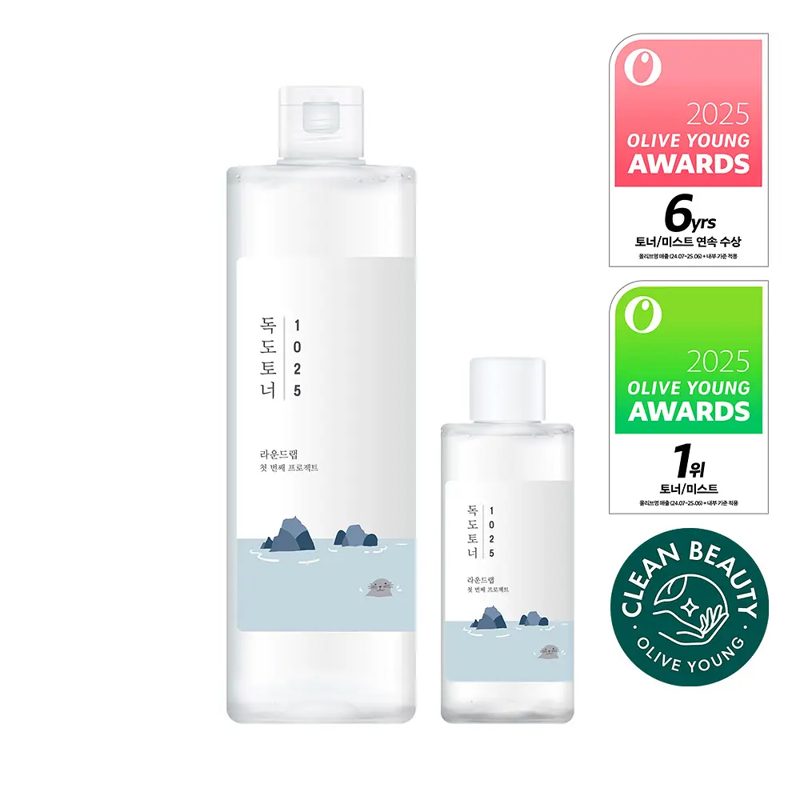 ROUND LAB 1025 Dokdo Toner Jumbo Size 500ml (Free Gift: Toner 100ml)