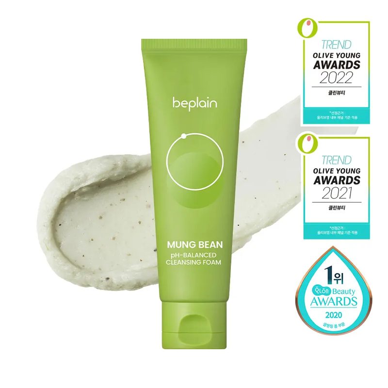 beplain Mung Bean pH-Balanced Cleansing Foam 80ml