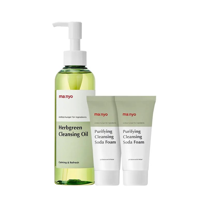 manyo Herb green Cleansing Oil Special Set (Oil 200mL + Purifying Soda Foam 20mLx2ea)