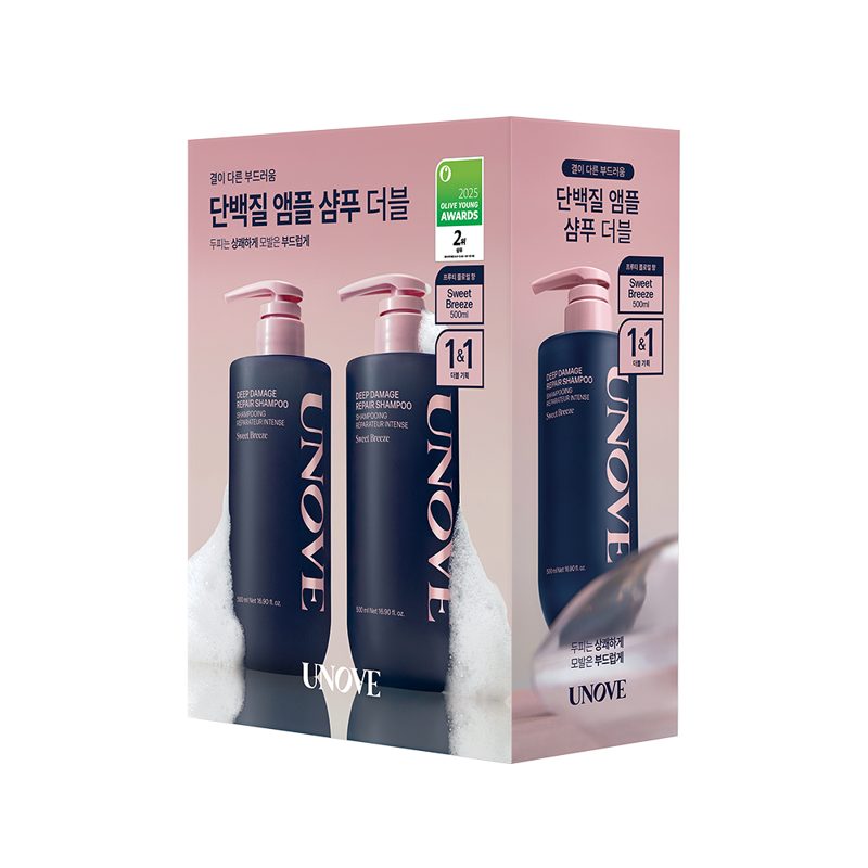 UNOVE Deep Damage Hair Mask (Hair Treatment) Tender Bloom 207ml Set (+100ml)